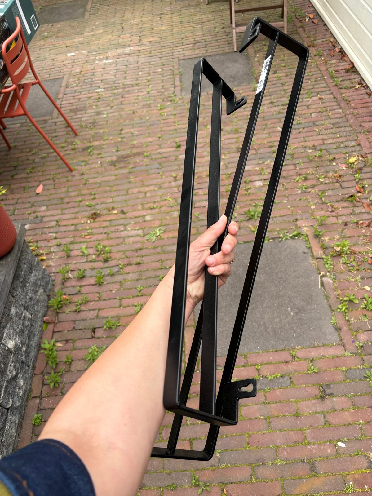 2x IKEA SKOGSVIKEN Handdoekhouder/rek 60 cm zwart, Ophalen, Zo goed als nieuw