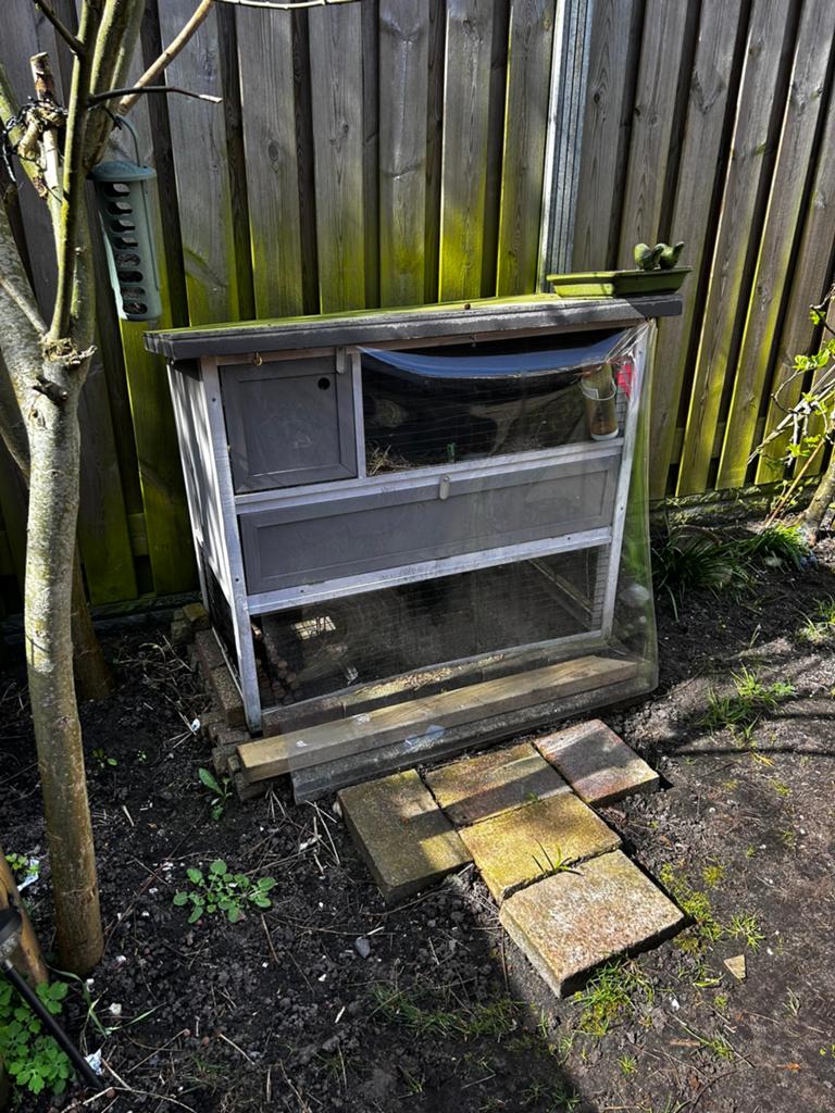 Buitenhok konijn, Dieren en Toebehoren, Knaagdieren en Konijnen | Hokken en Kooien, Ophalen, Gebruikt, 60 tot 90 cm, Konijn