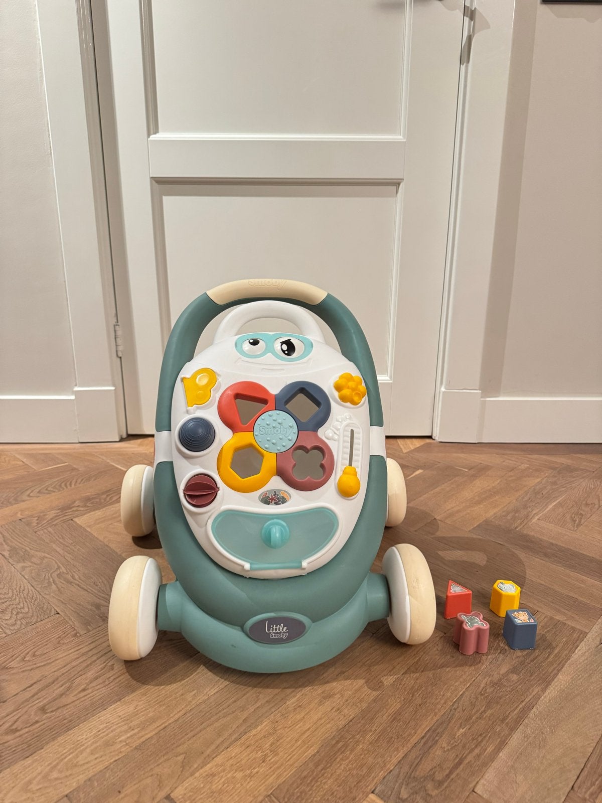 Smoby: Little Smoby 3-in-1 Looptrainer Activiteitentablet, Ophalen, Zo goed als nieuw, Overige typen, Met wieltjes