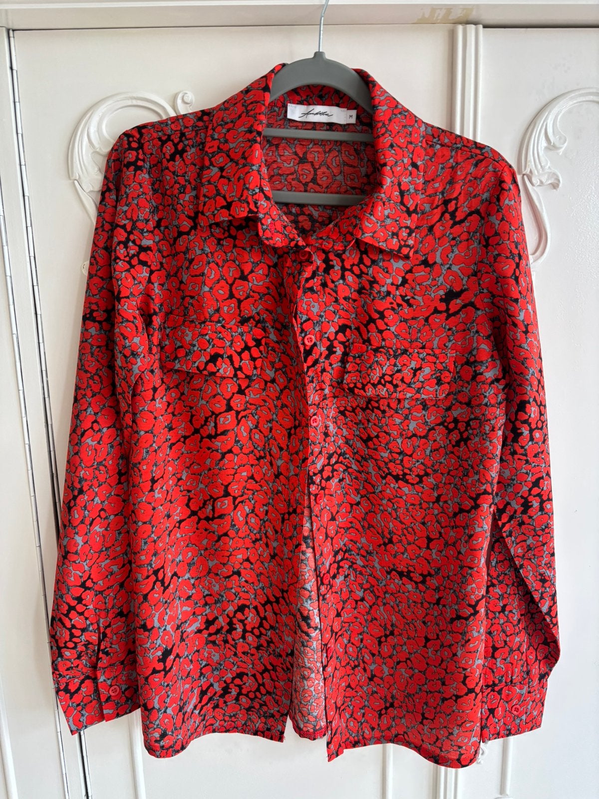 Nieuw rood oranje blouse Ambika maat S 36, Ophalen of Verzenden, Nieuw, Maat 36 (S), Overige kleuren