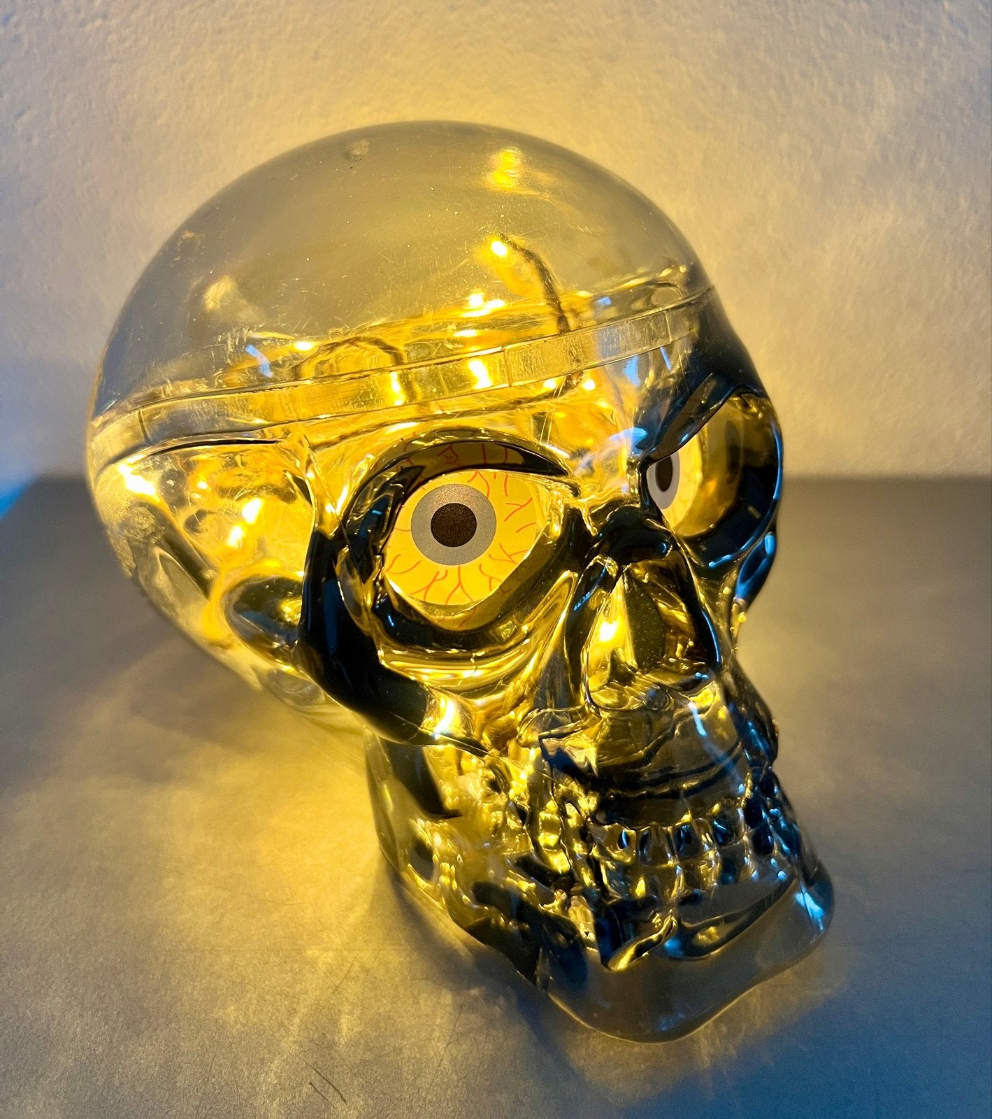 Halloweenschedel met LED-verlichting, Meerkleurig, Overige stijlen, Kunststof, Ophalen of Verzenden