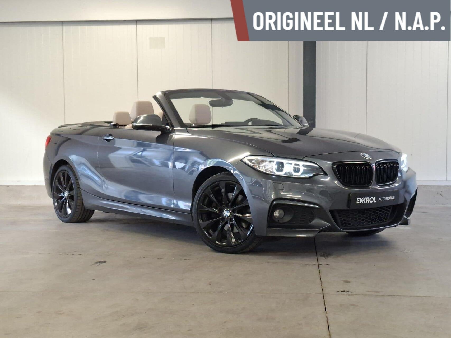 BMW 2-serie Cabrio 220i Automaat (Org NL/M-Pakket/Leder/NAP), Auto's, BMW, Automaat, Gebruikt, 4 cilinders, 184 pk