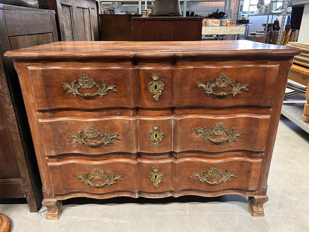 Antieke Franse Walnoot Ladekast Louis XIV- 130x91x70 cm, Antiek en Kunst, Ophalen