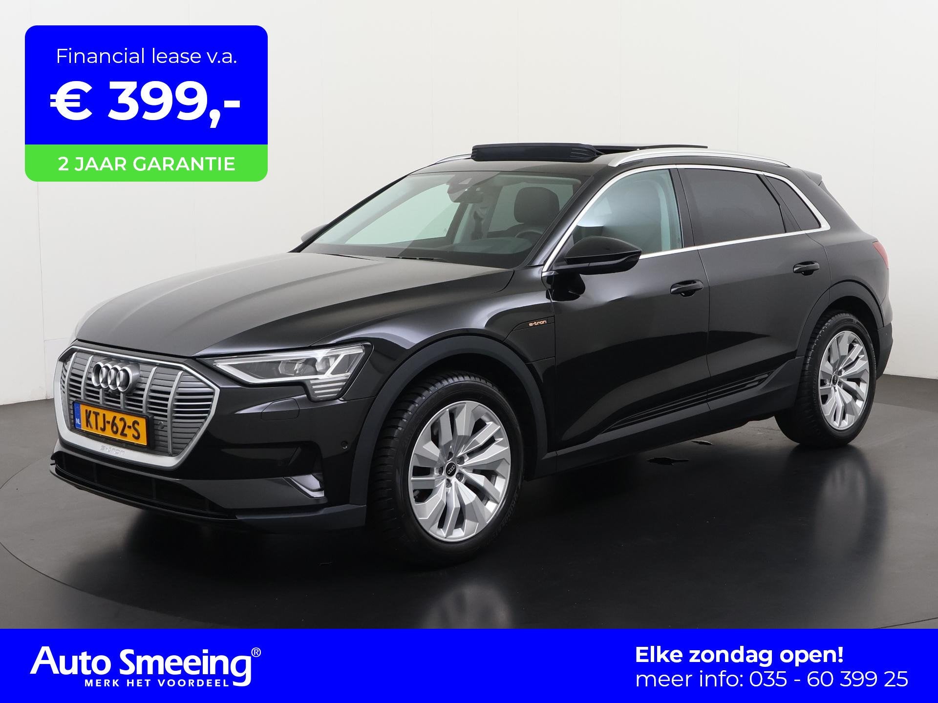 Audi e-tron 55 quattro 95 kWh | Panoramadak | Trekhaak | Zon, Auto's, Automaat, Stof, Automatische klimaatregeling, 95 kWh