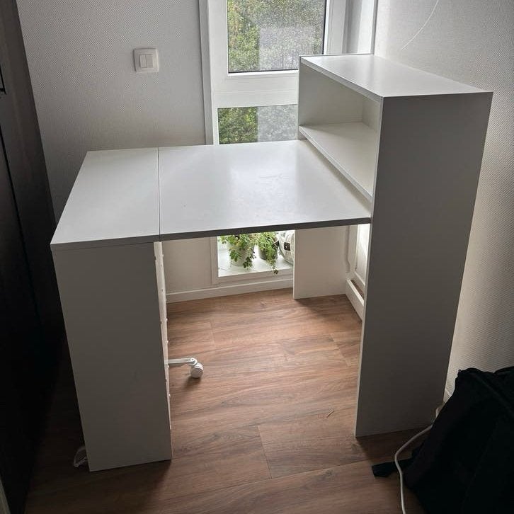 IKEA Billy boekenkast met inklapbare tafel - z.g.a.n., Ophalen, Opbergruimte, Spaanplaat of MDF, Zo goed als nieuw