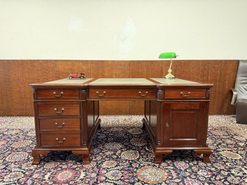 Klassiek Engels Chesterfield Bureau Partnerdesk, Ophalen of Verzenden