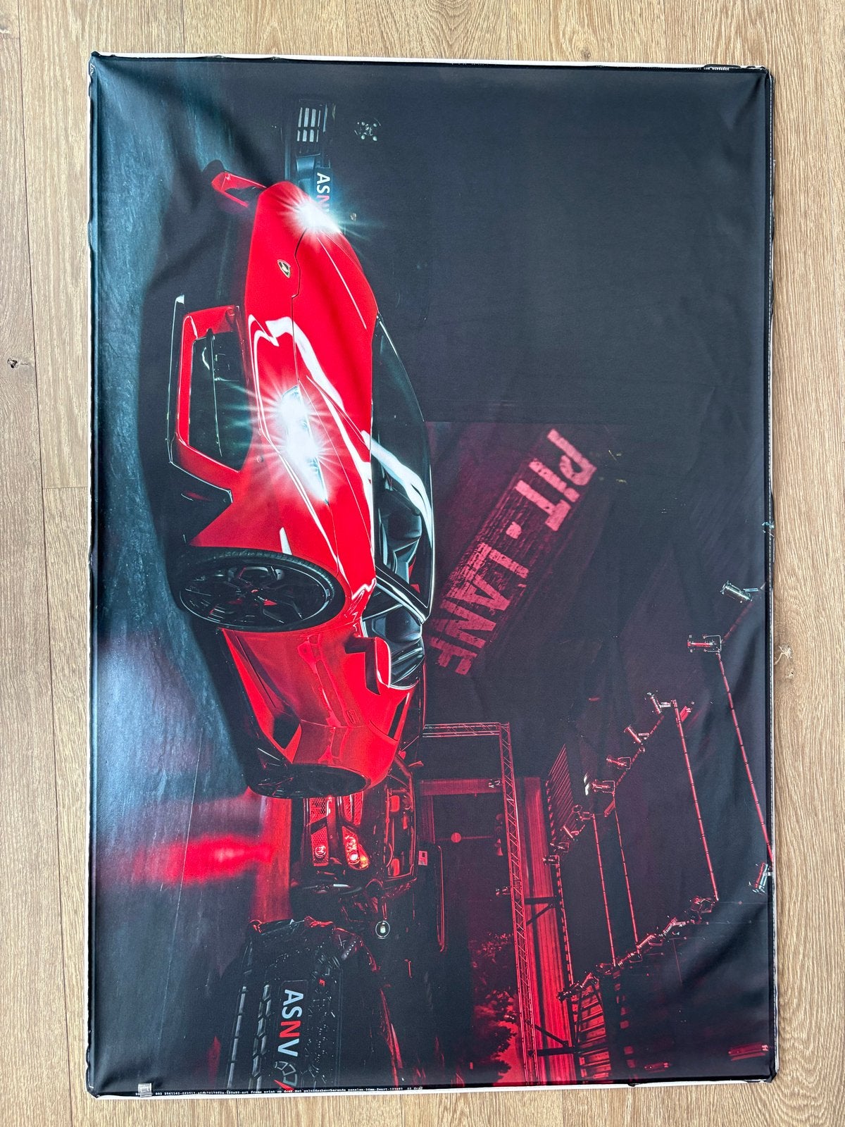 Wissel doek rode Lamborghini 120x80 cm (excl. frame), Huis en Inrichting, Ophalen of Verzenden, 100 tot 125 cm, 75 – 100, Print