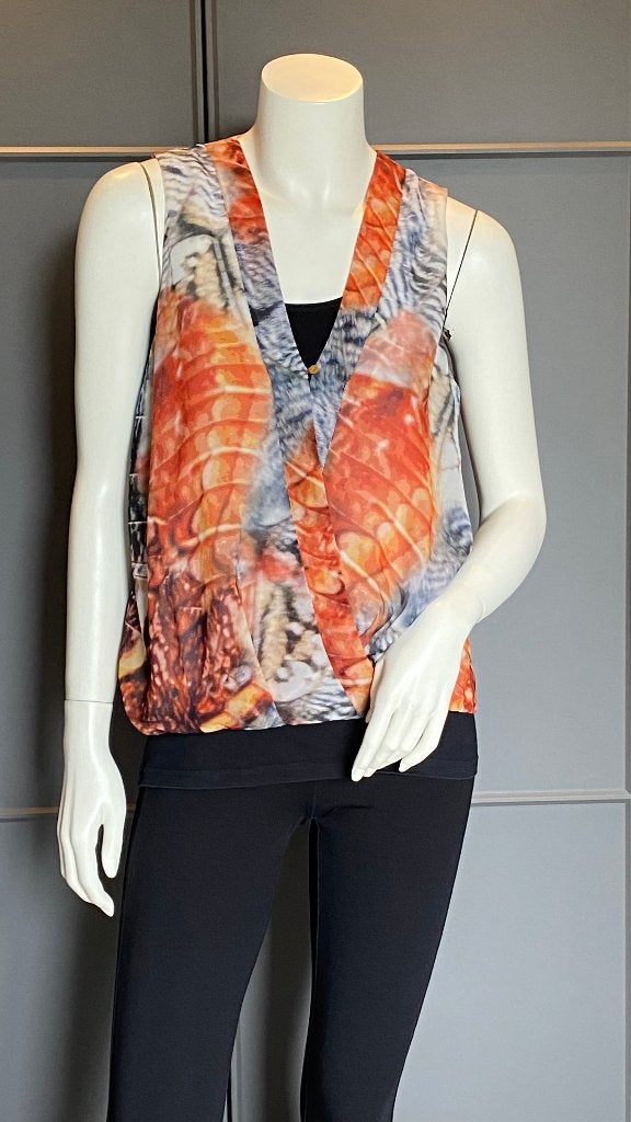 Blousje zonder mouw maat 40, Maat 38/40 (M), H&M, Oranje, Ophalen of Verzenden