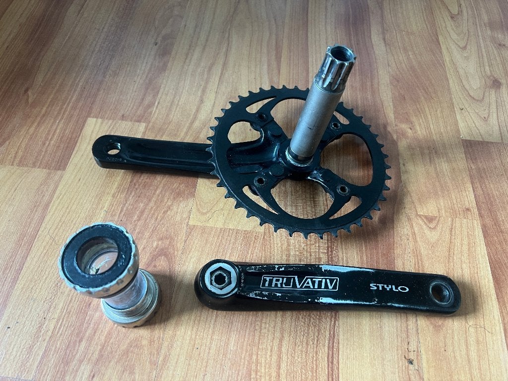 Truvativ Stylo 1x Crankset (GXP) with Bottom Bracket - MTB, Fietsen en Brommers, Fietsonderdelen, Crankstel of Pedalen, Gebruikt