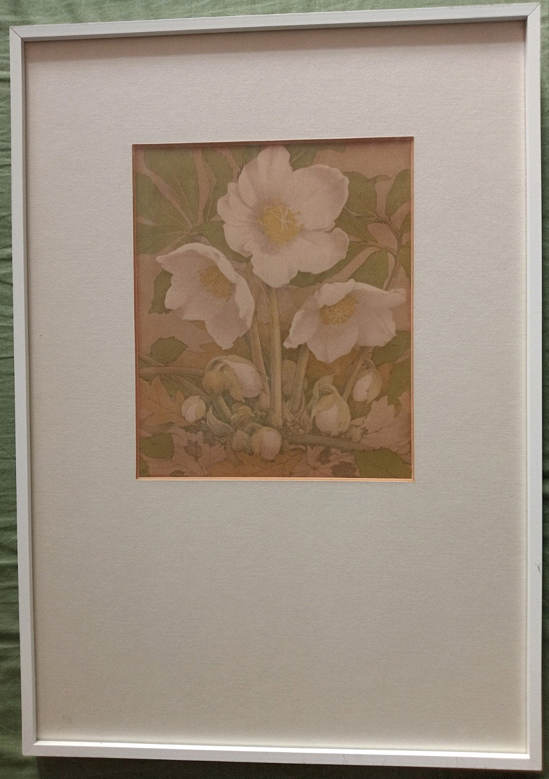 Jan Voerman Jr. Lithografie Stilleven met bloemen, Ophalen of Verzenden