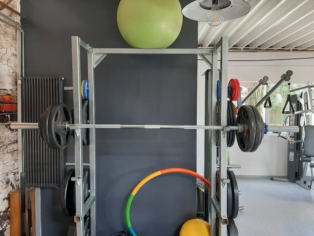 Squatrack + Bench Press / RIG / Multi Fitness Squat Rek., Benen, Krachtstation, Ophalen of Verzenden, Zo goed als nieuw
