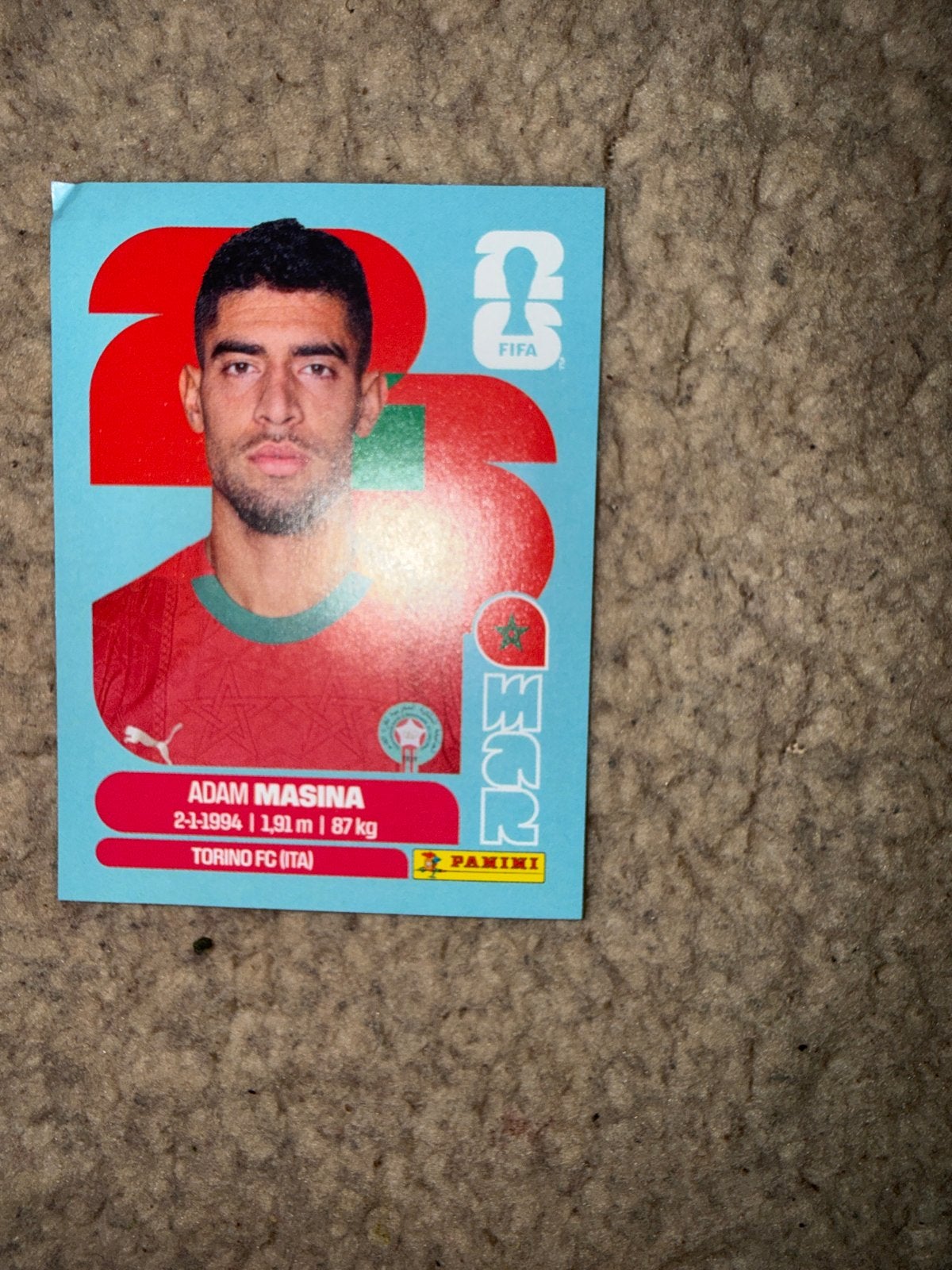 Panini FIFA 23 Adam Masina Spelerskaart Torino FC, Ophalen of Verzenden, Zo goed als nieuw, Buitenlandse clubs, Spelerskaart
