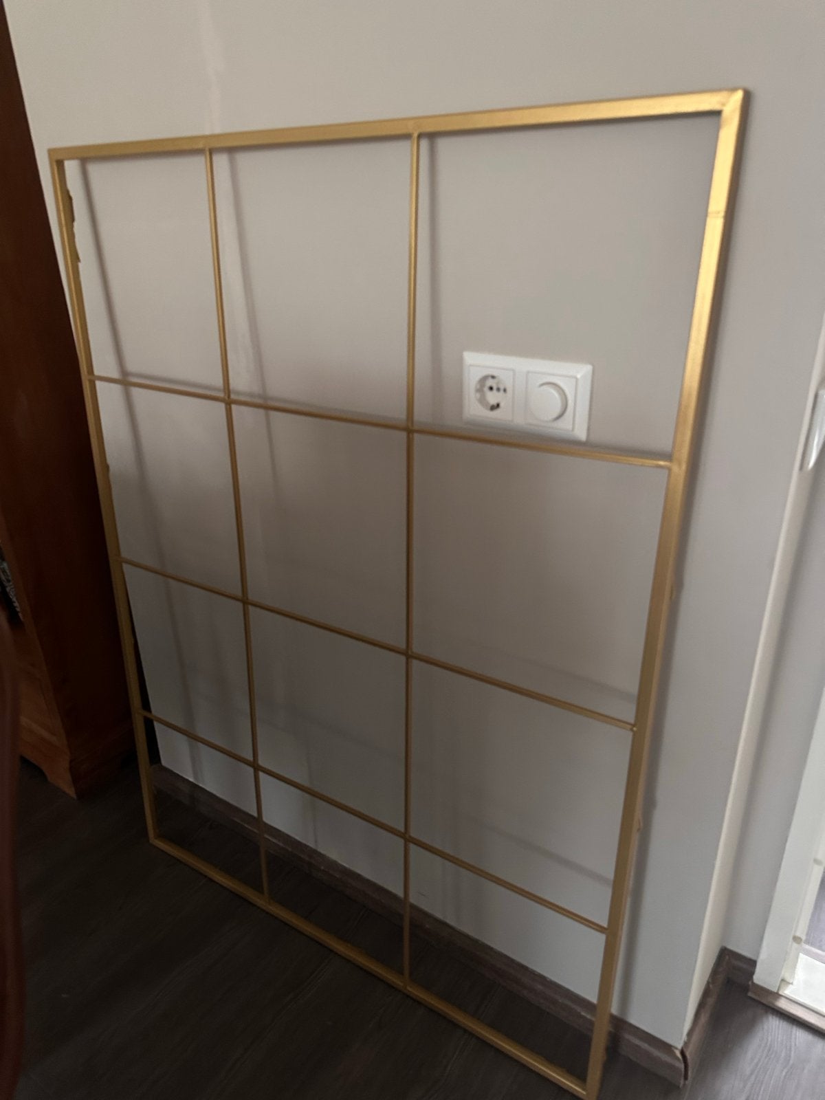 Golden mirror metal frame - 120x90 cm, Huis en Inrichting, Ophalen, Gebruikt, 90 cm, 120 cm