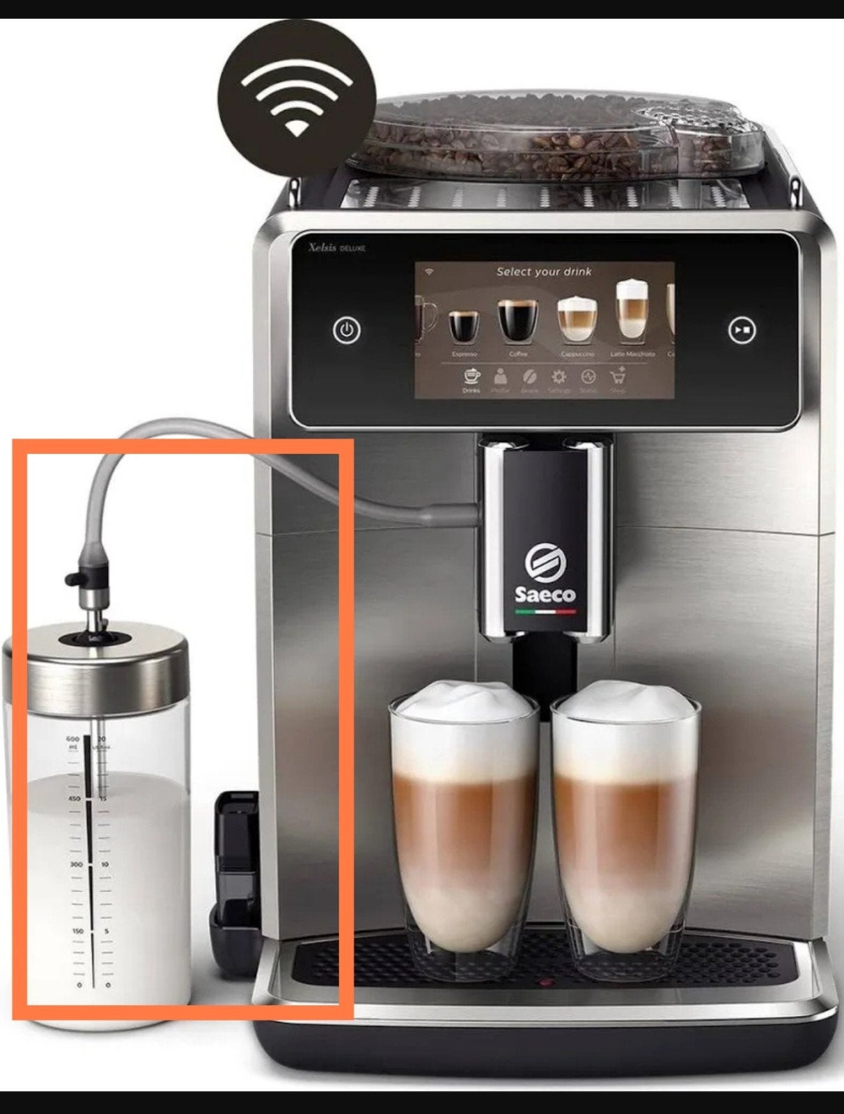 Melkreservoir voor Saeco Xelsis Deluxe koffiemachine, Ophalen of Verzenden, Zo goed als nieuw