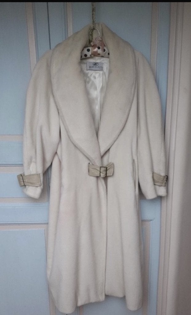 Vintage alpaca bont jas Jean Claude, Kleding | Dames, Overige kleuren, Verzenden, Zo goed als nieuw, Maat 42/44 (L)