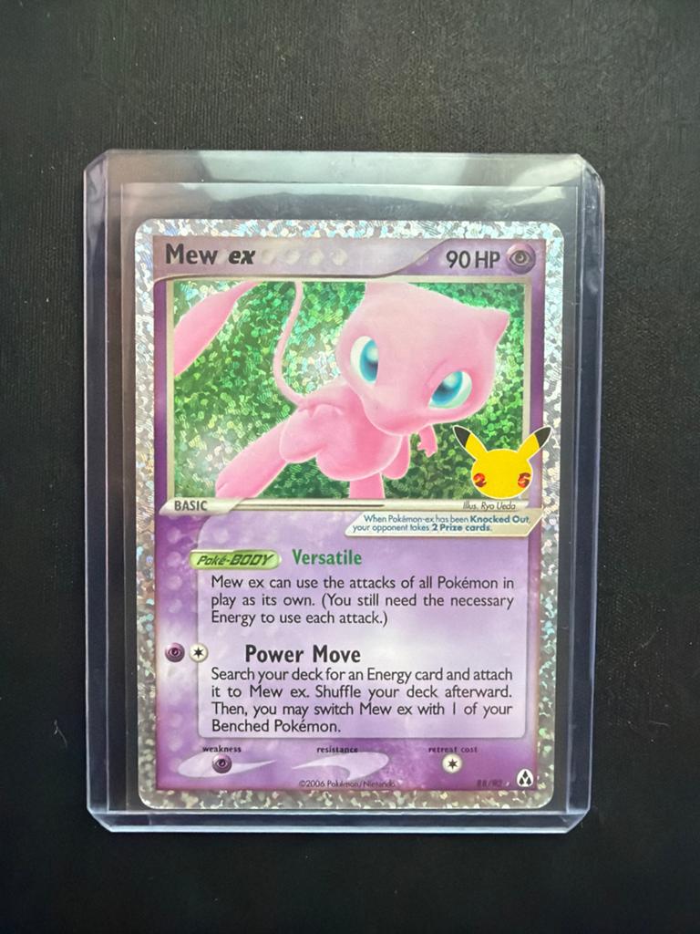 Mew ex Celebrations 25th Anniversary 88/92, Ophalen of Verzenden, Zo goed als nieuw, Losse kaart, Foil