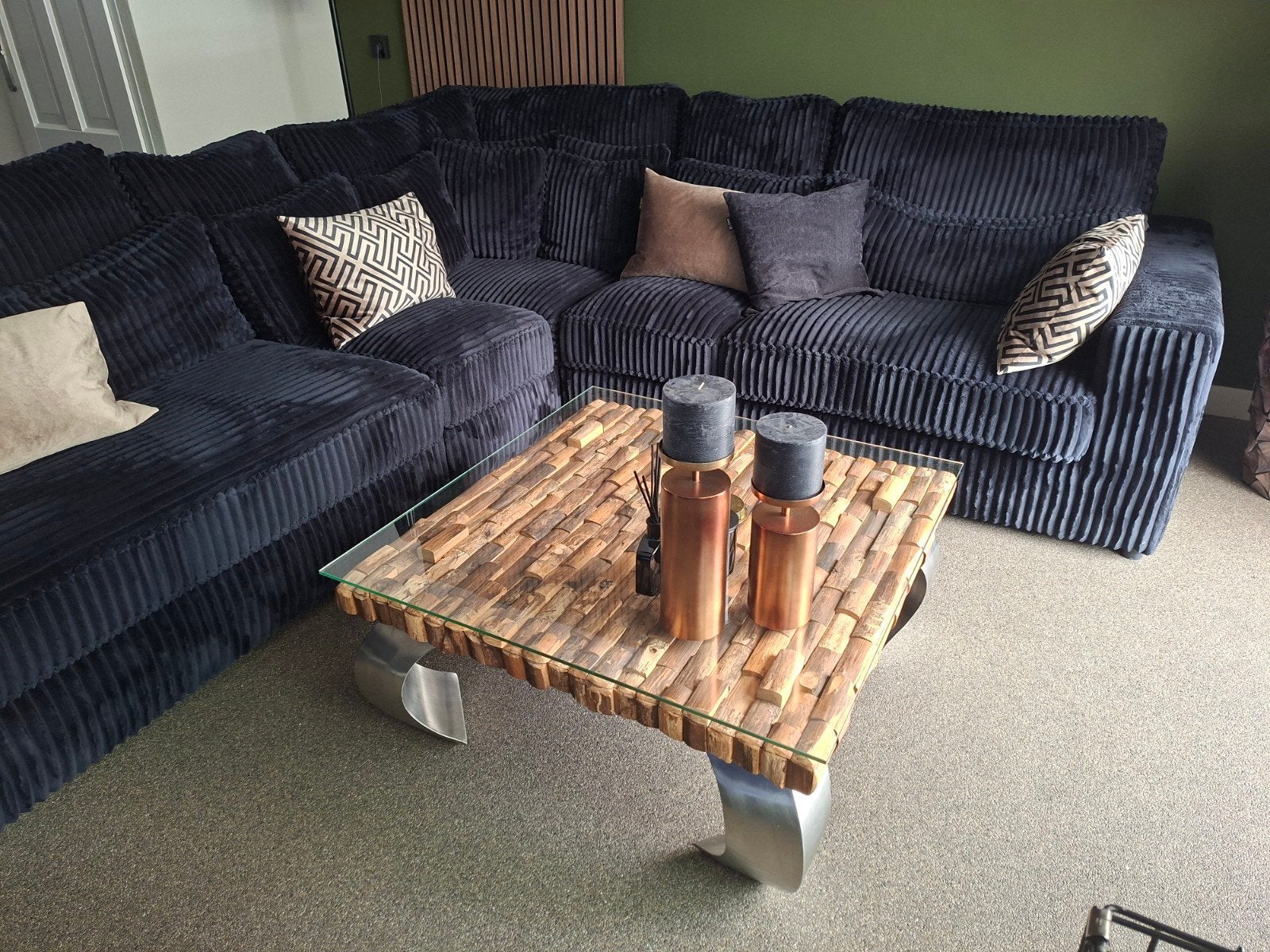 eettafel en salontafel rofra blokjes, Ophalen, 200 cm of meer, 50 tot 100 cm, Zo goed als nieuw