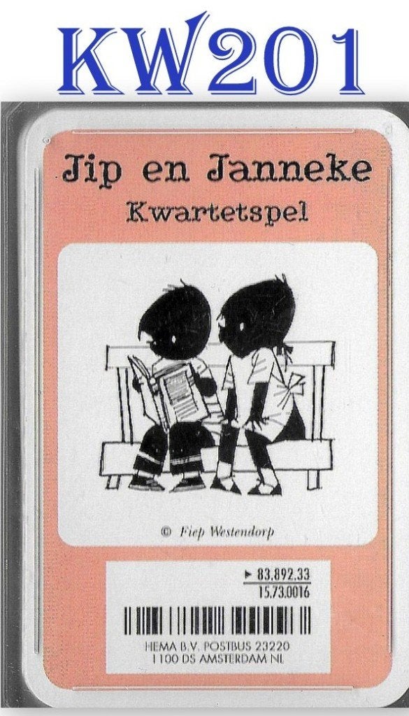 KW201 Jip en Janneke Kwartet spel ( HEMA ), Ophalen of Verzenden, Zo goed als nieuw, Kwartet(ten)