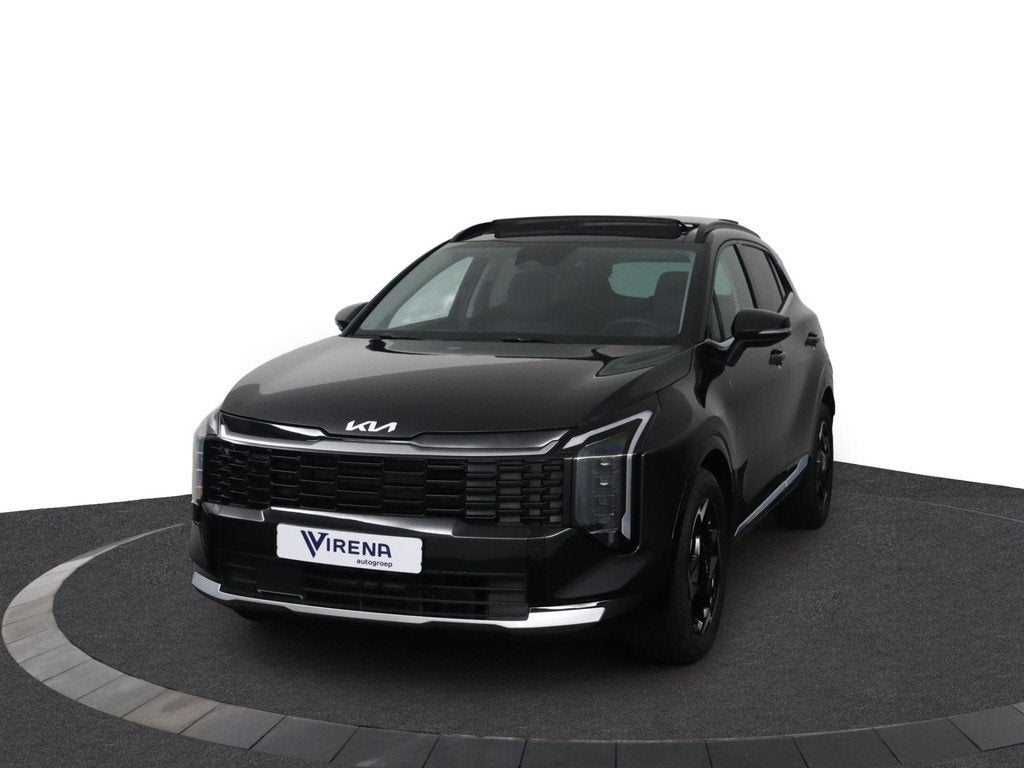 Kia Sportage 1.6 T-GDi Hybrid DynamicPlusLine - €5.000,- v, Auto's, Kia, Adaptive Cruise Control, 4 cilinders, Leder en Stof, Zwart