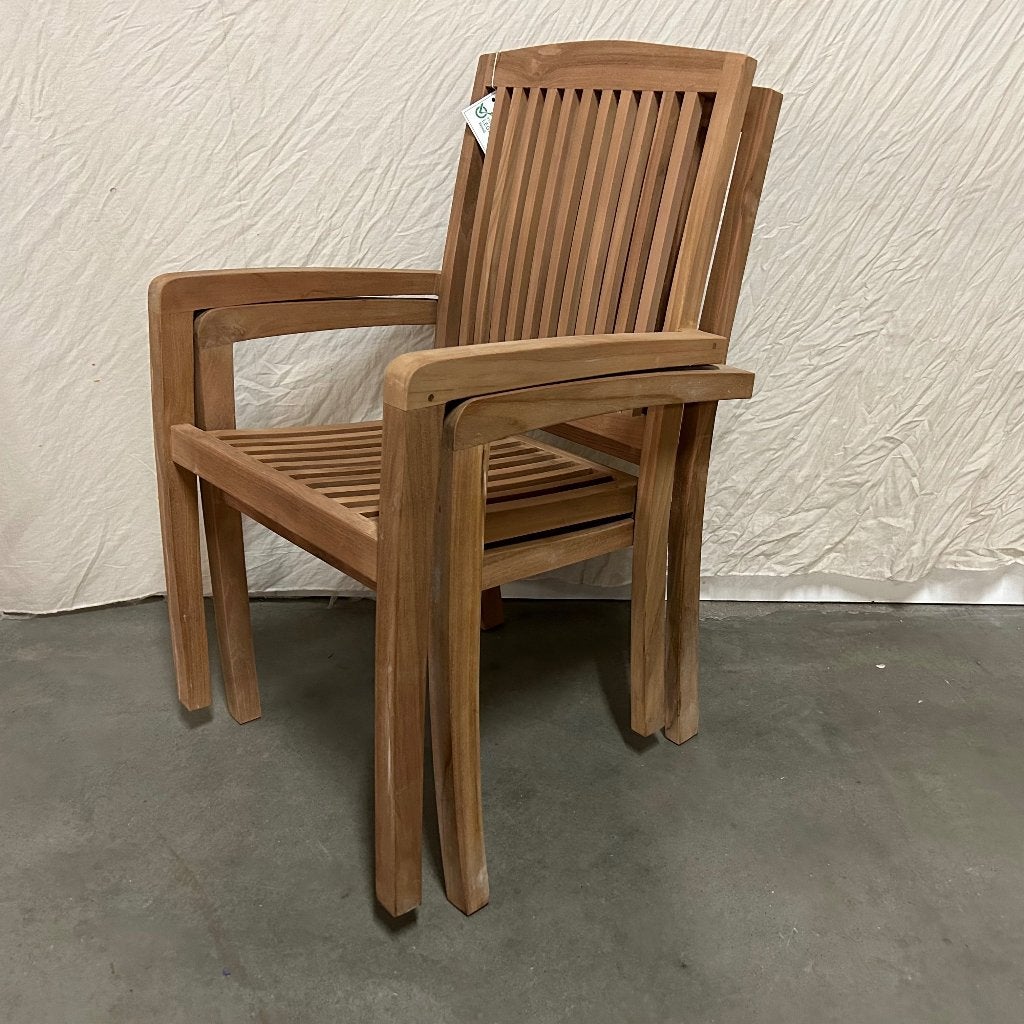 Tuinstoel - met armleuningen - massief teakhout - TTM Wonen, TTM Wonen, Meubels – (Perzische) Tapijten en Woonaccessoires, Taag 63, 2491 CS, Den Haag (Forepark)