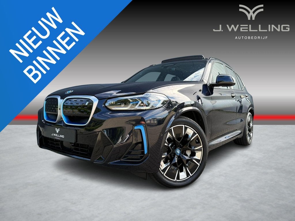 BMW iX3 M-Sport Pano Tr.hk HUD H&K Memory, Auto's, Automaat, Achterwielaandrijving, Gebruikt, 80 kWh