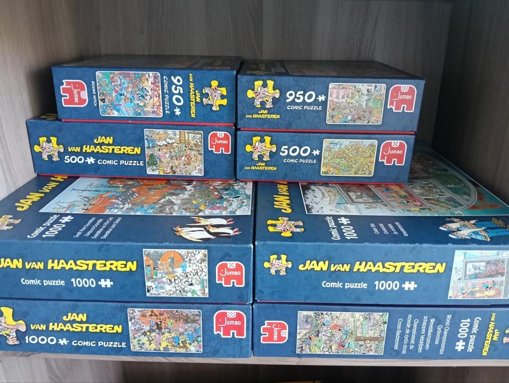 8 Jan van Haasteren puzzels - veel puzzelplezier!, Ophalen of Verzenden