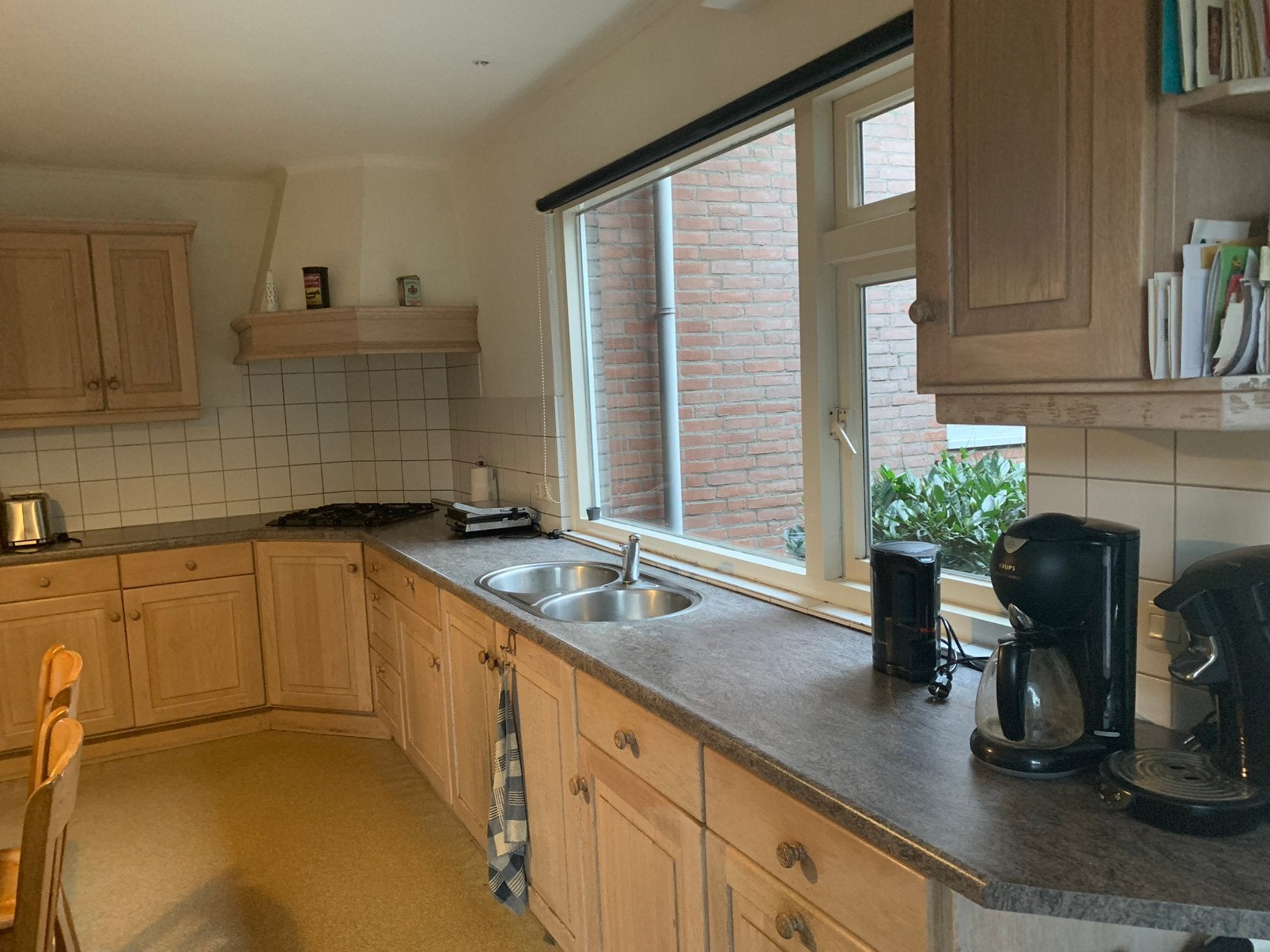 Keuken gebruikt massief eiken front, Huis en Inrichting, Keuken | Complete keukens, Ophalen of Verzenden, Gebruikt, Kunststof
