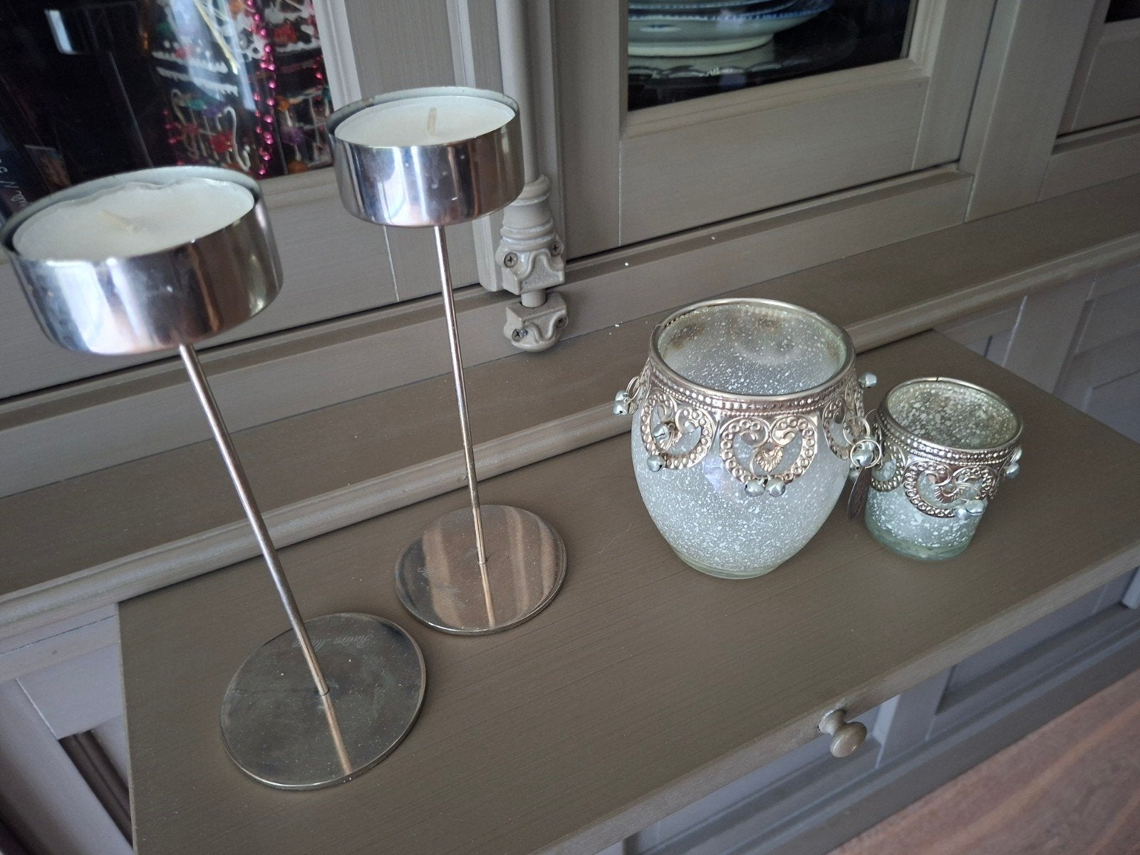 Riviera Maison & Riverdale windlichten en kandelaars set, Huis en Inrichting, Woonaccessoires | Kandelaars en Kaarsen, Gebruikt