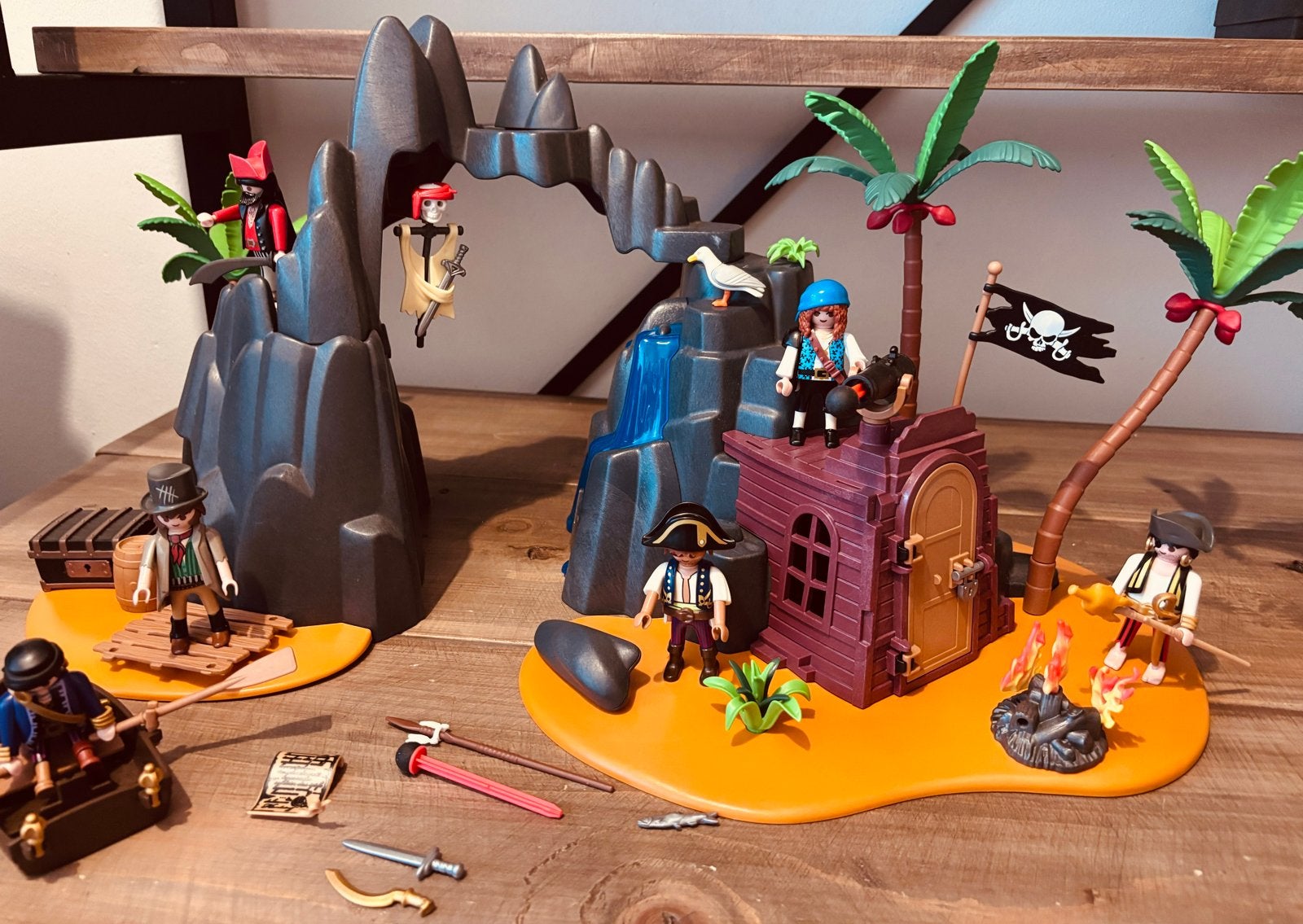 Playmobil Piraten Eiland met Schat en Figuren, Ophalen of Verzenden, Gebruikt, Jongen of Meisje