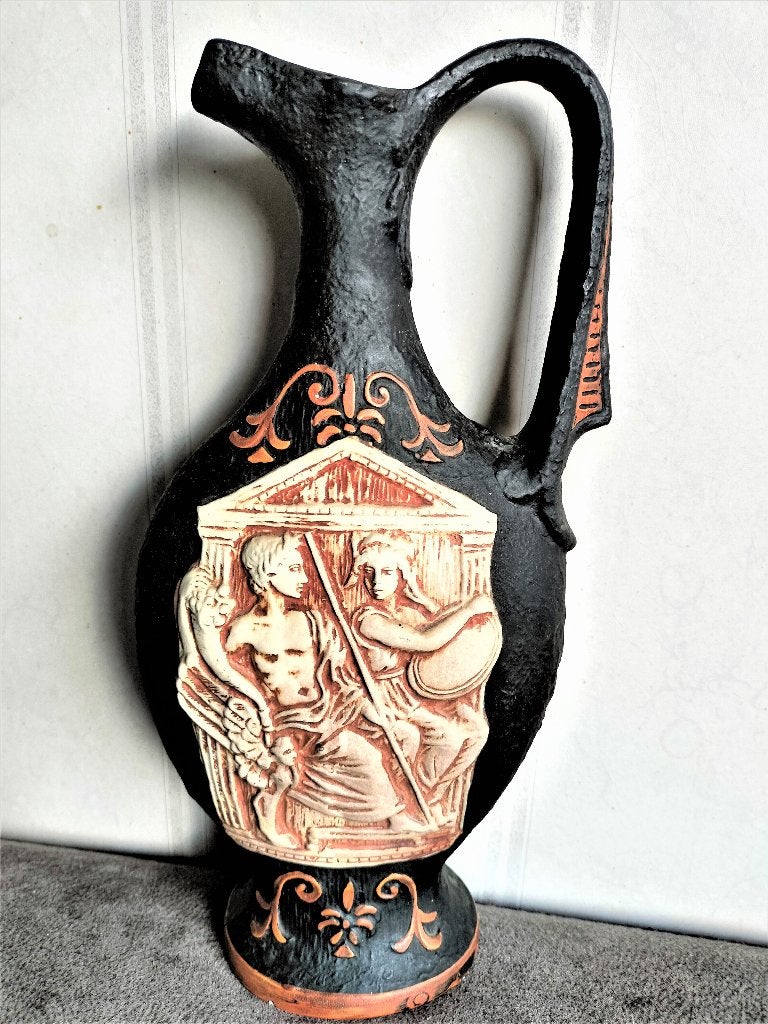 Vaas Grieks Keramische Amfora 30 cm, Ophalen of Verzenden, Overige kleuren, Steen/keramiek