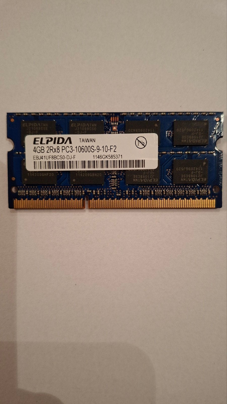 Elpida 4GB DDR3 Laptop geheugen, Computers en Software, Gebruikt, DDR3, Ophalen of Verzenden, Laptop