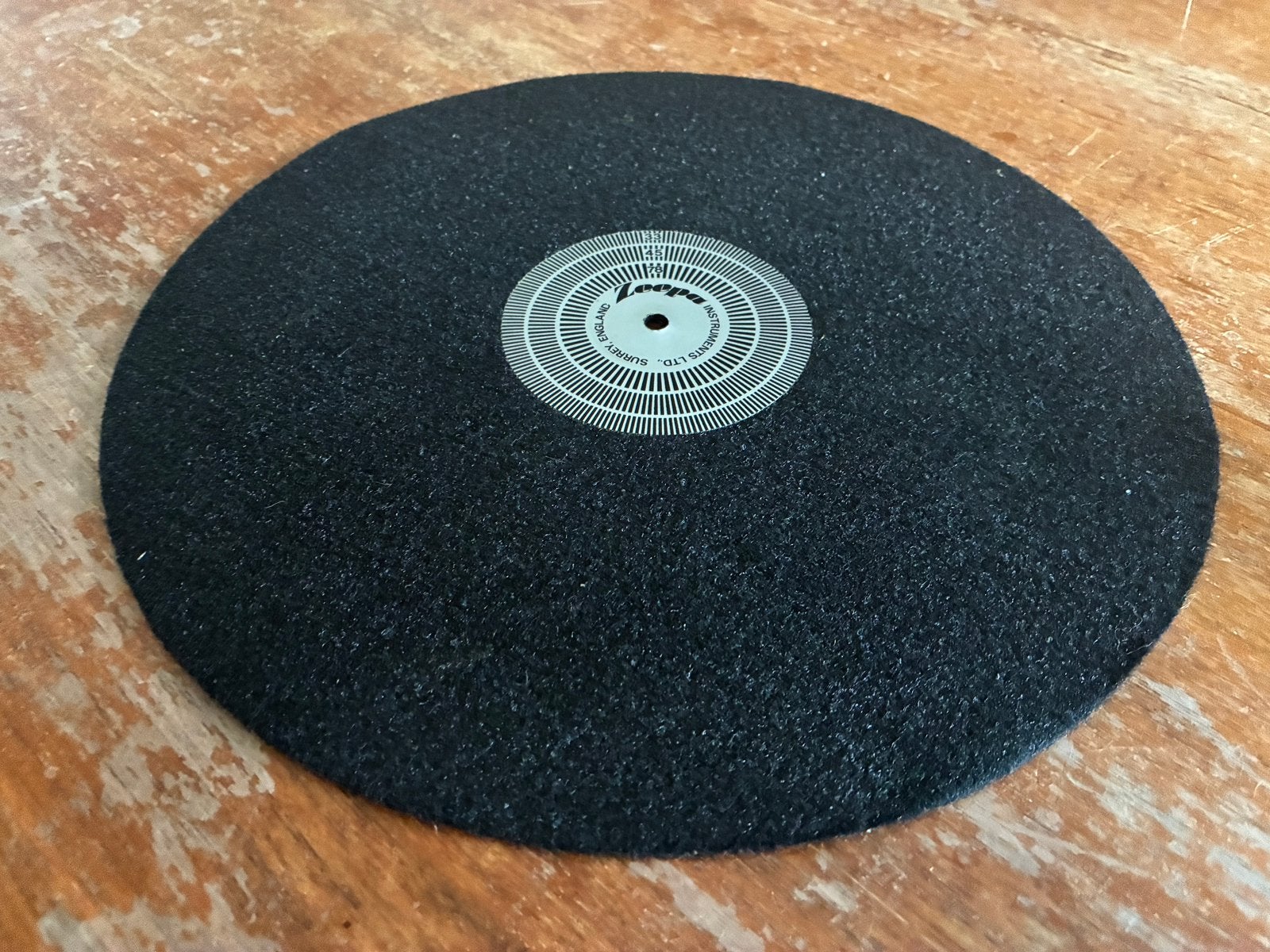 Zeepa Instruments LTD Surrey England slipmat met stroboscoop, Ophalen of Verzenden, Gebruikt, Platenspeler-onderdeel, Overige merken