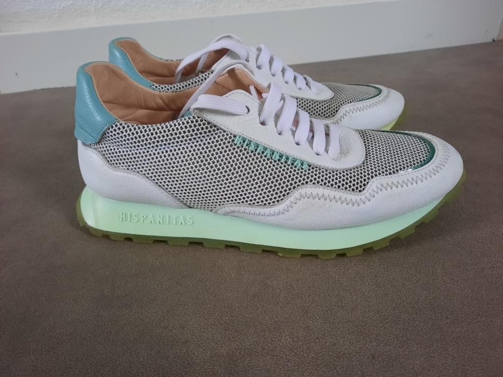 Hispanitas sneakers maat 39, wit met mintgroene accenten, Wit, Hispanitas, Ophalen of Verzenden, Sneakers of Gympen