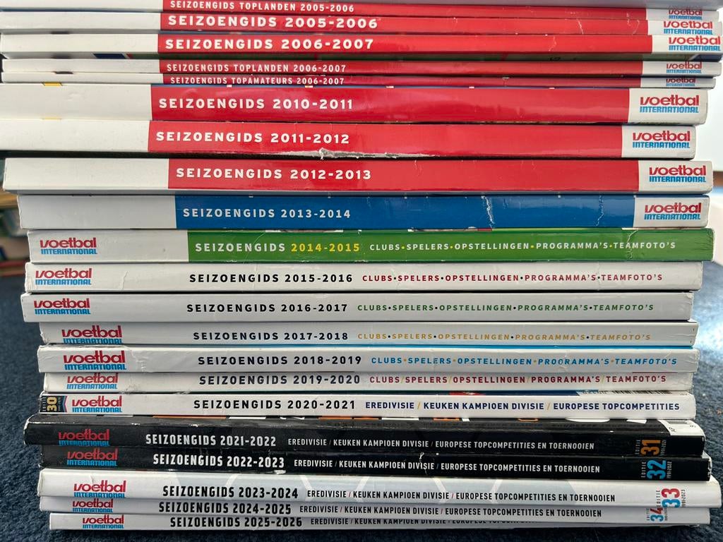 Voetbal International Seizoengidsen (diverse jaren), Ophalen of Verzenden, Gelezen, Balsport