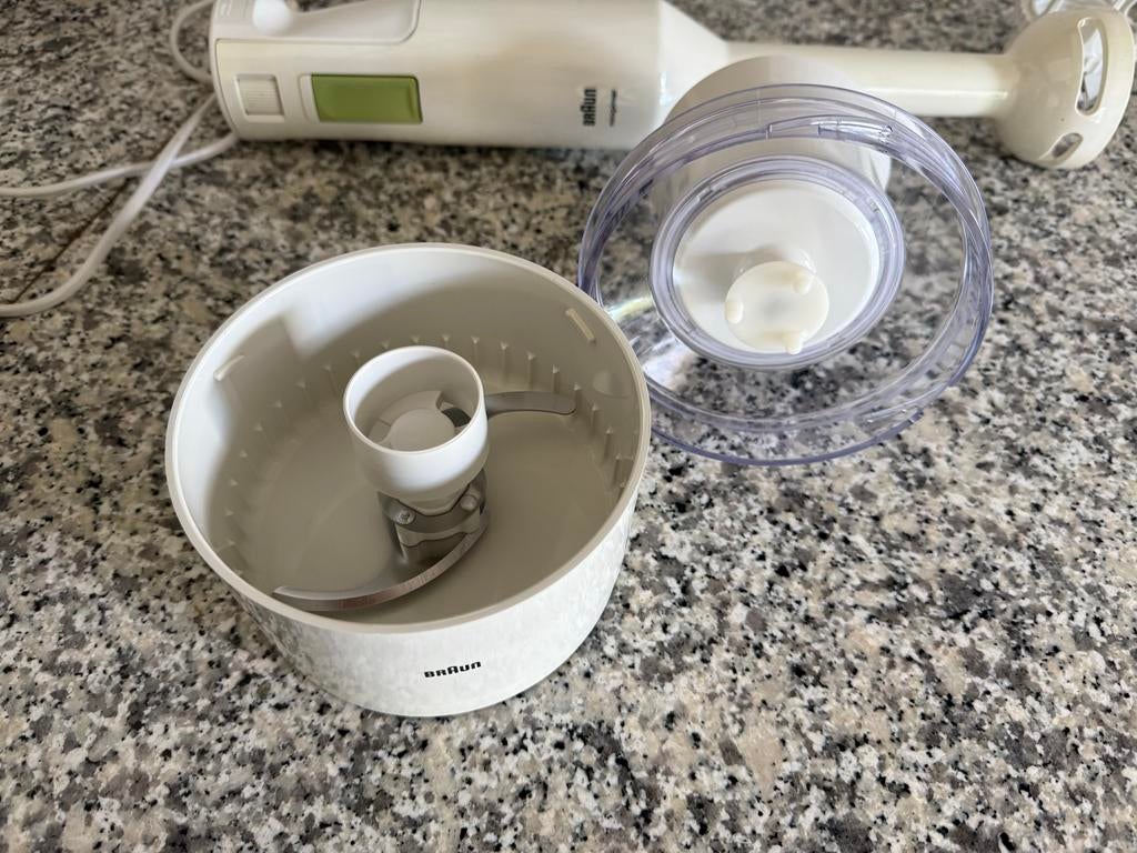 Braun Staafmixer met hakmolen en garde, Ophalen of Verzenden, Zo goed als nieuw, Blender