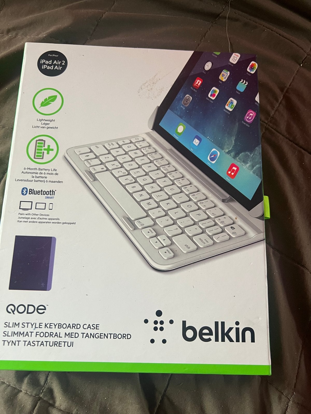 Belkin QODE Slim Style Toetsenbordhoes voor iPad Air 2, Ophalen of Verzenden, Nieuw, Wit, Apple iPad Air