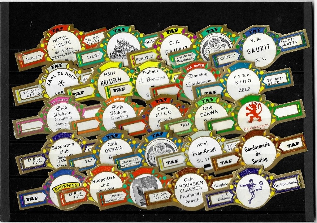 reklamebanden taf/old Ducht   25 st, Ophalen of Verzenden, Sigarenbandjes