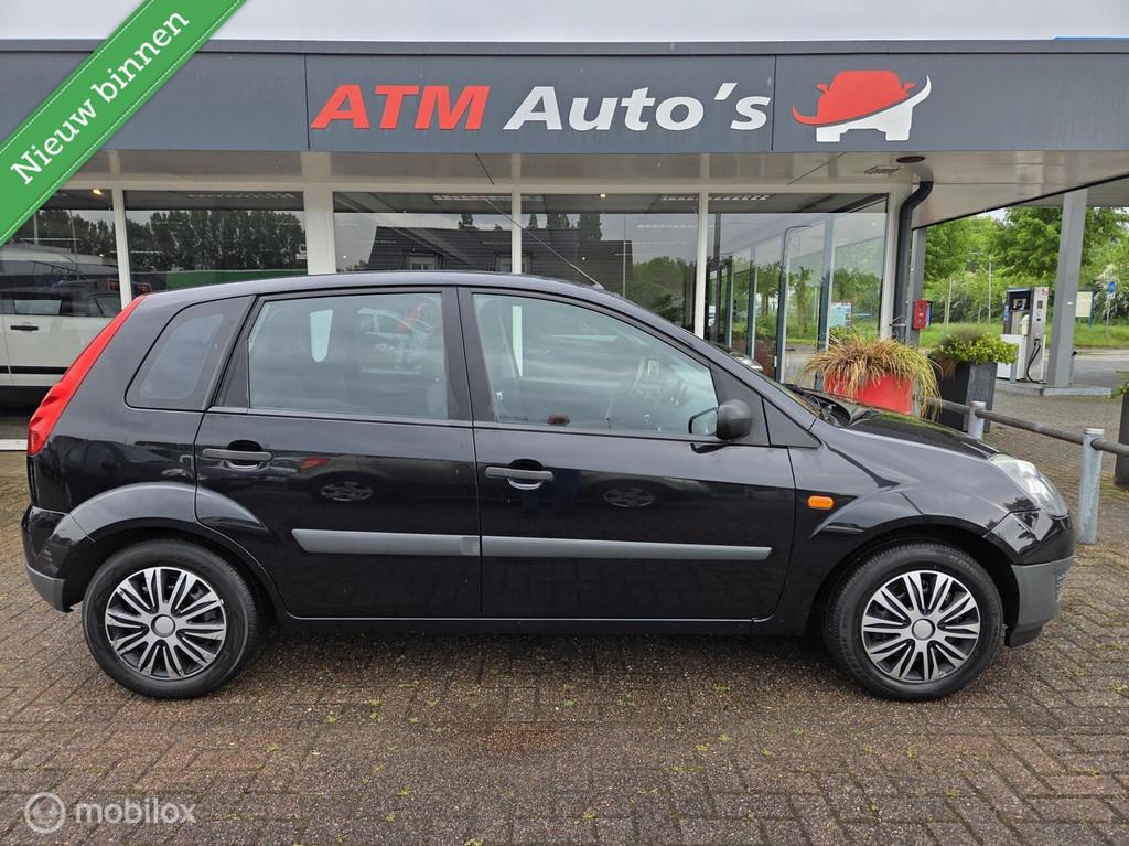 Ford Fiesta 1.3-8V Style 5Drs Airco Apk 04-2027 km NAP, 1299 cc, 4 cilinders, Zwart, Origineel Nederlands