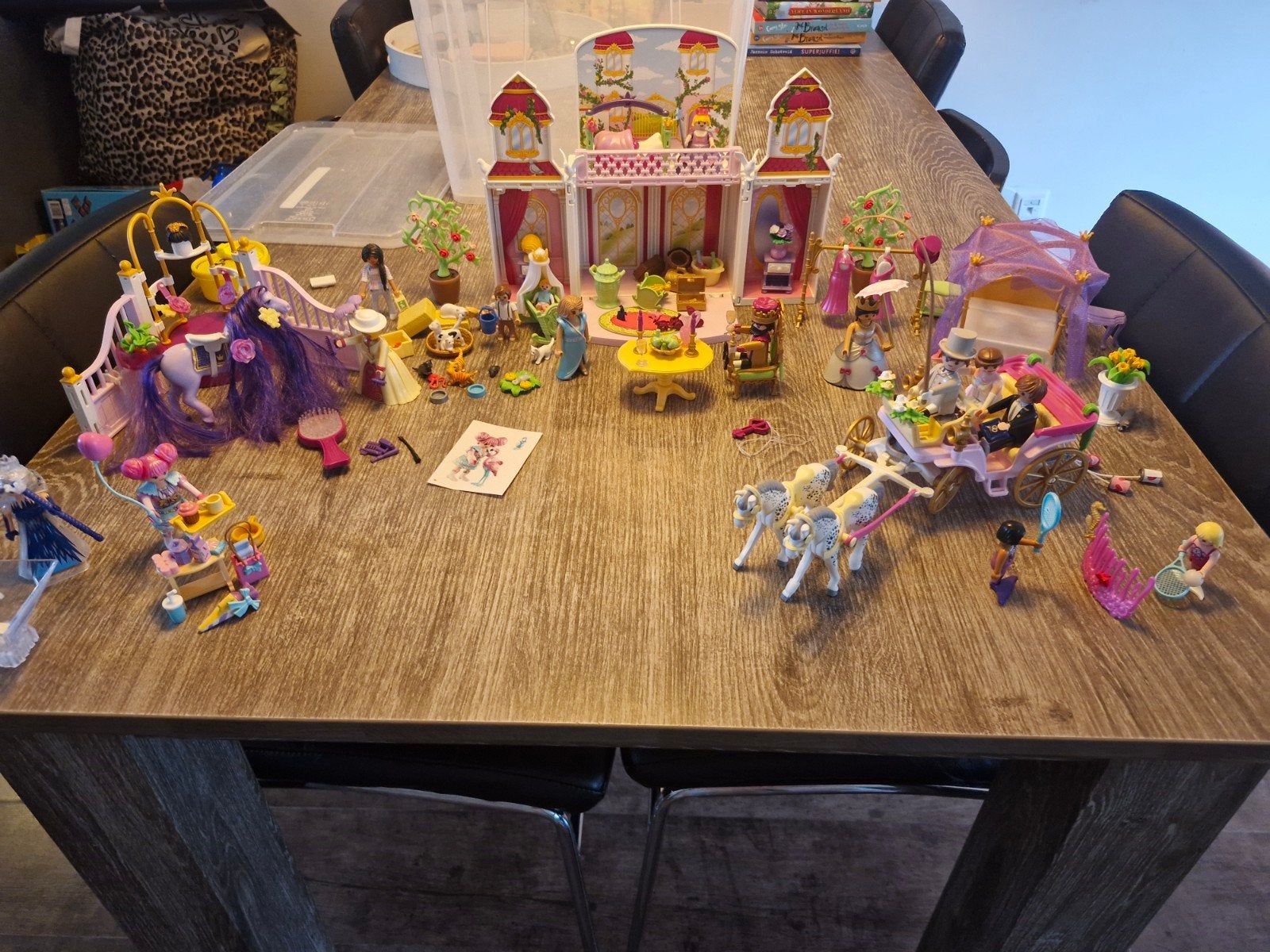 Grote Playmobil Princess set met kasteel en accessoires, Gebouw, Complete set, Ophalen of Verzenden, Zo goed als nieuw