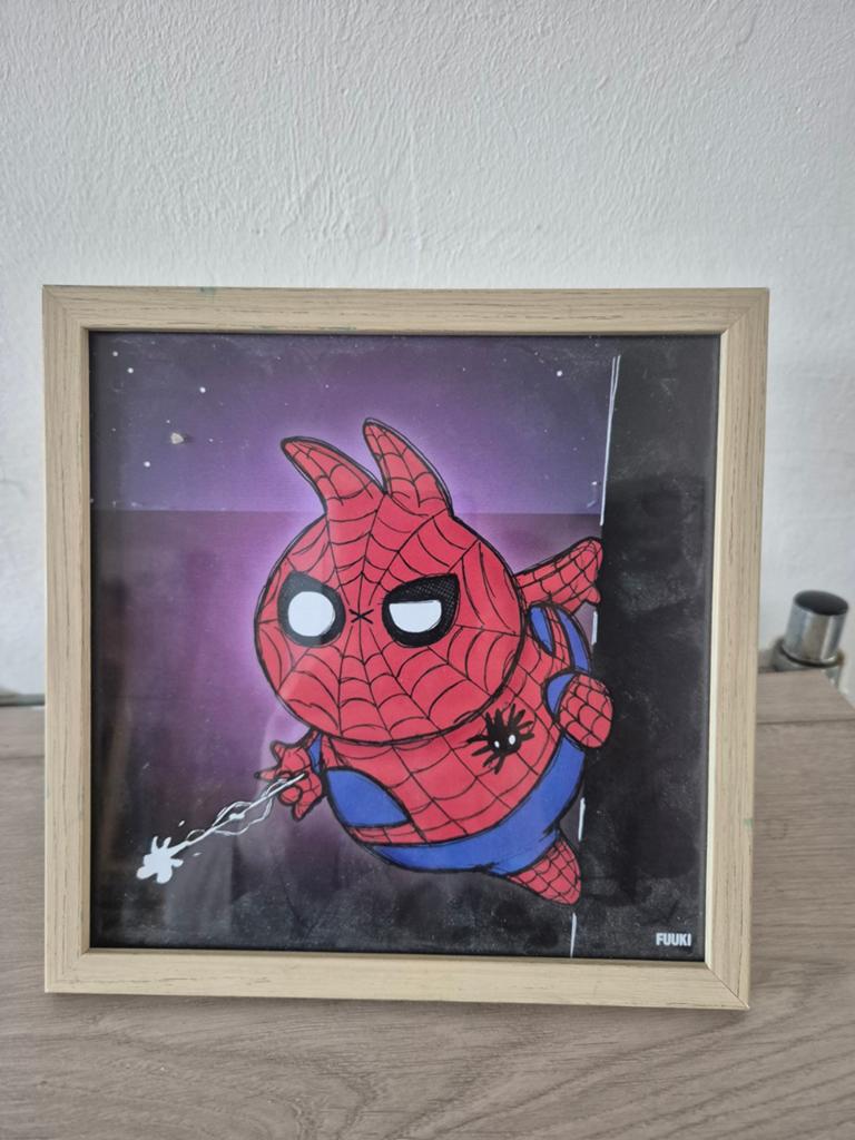Lijst met spiderman, Kinderen en Baby's, Kinderkamer | Inrichting en Decoratie, Ophalen of Verzenden, Zo goed als nieuw, Wanddecoratie