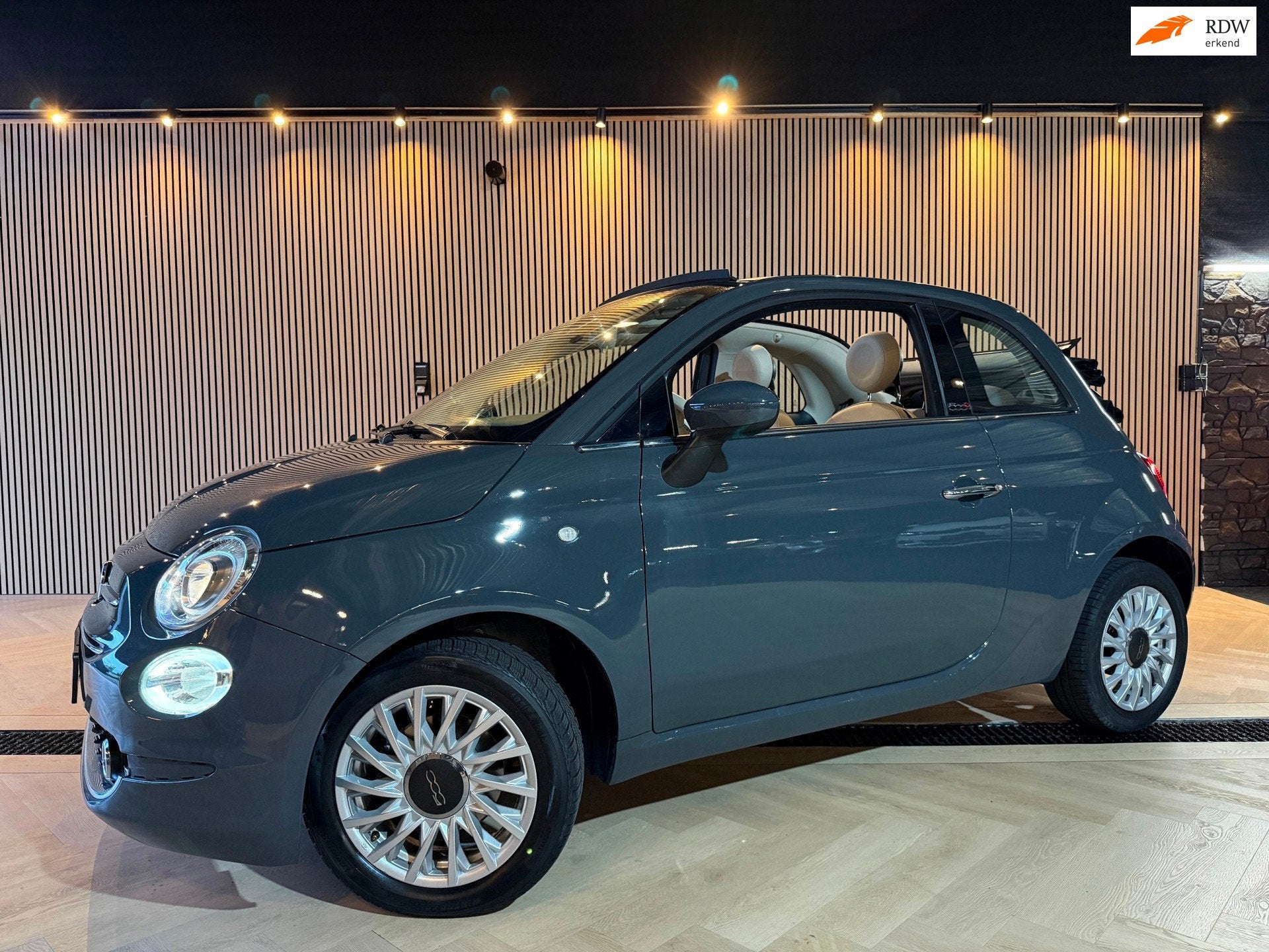 Fiat 500 C Nardo | Stoelverwarming | Bluetooth, Auto's, Fiat, USB, Gebruikt, Beige, 4 cilinders