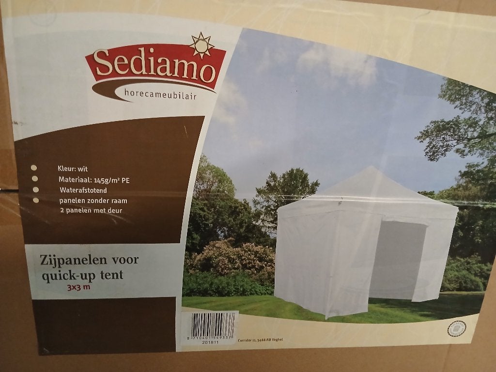 partytent zijkanten, Ophalen, Partytent, Minder dan 4 meter, Nieuw