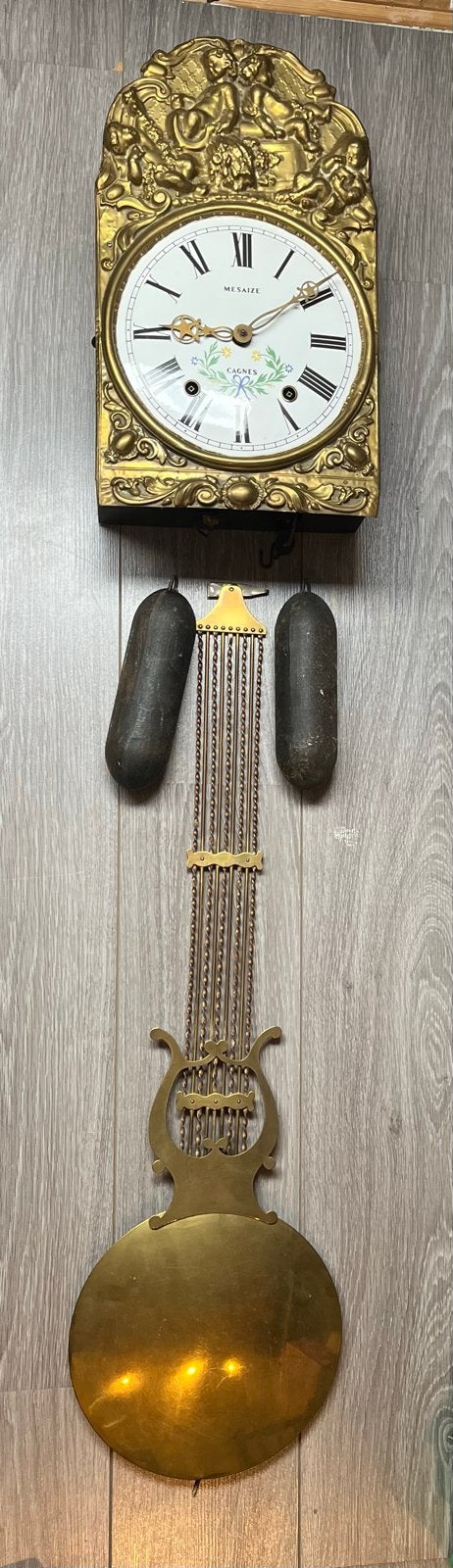 Antieke Franse Comtoise Klok - MESAZE CAGNES, Antiek en Kunst, Ophalen of Verzenden