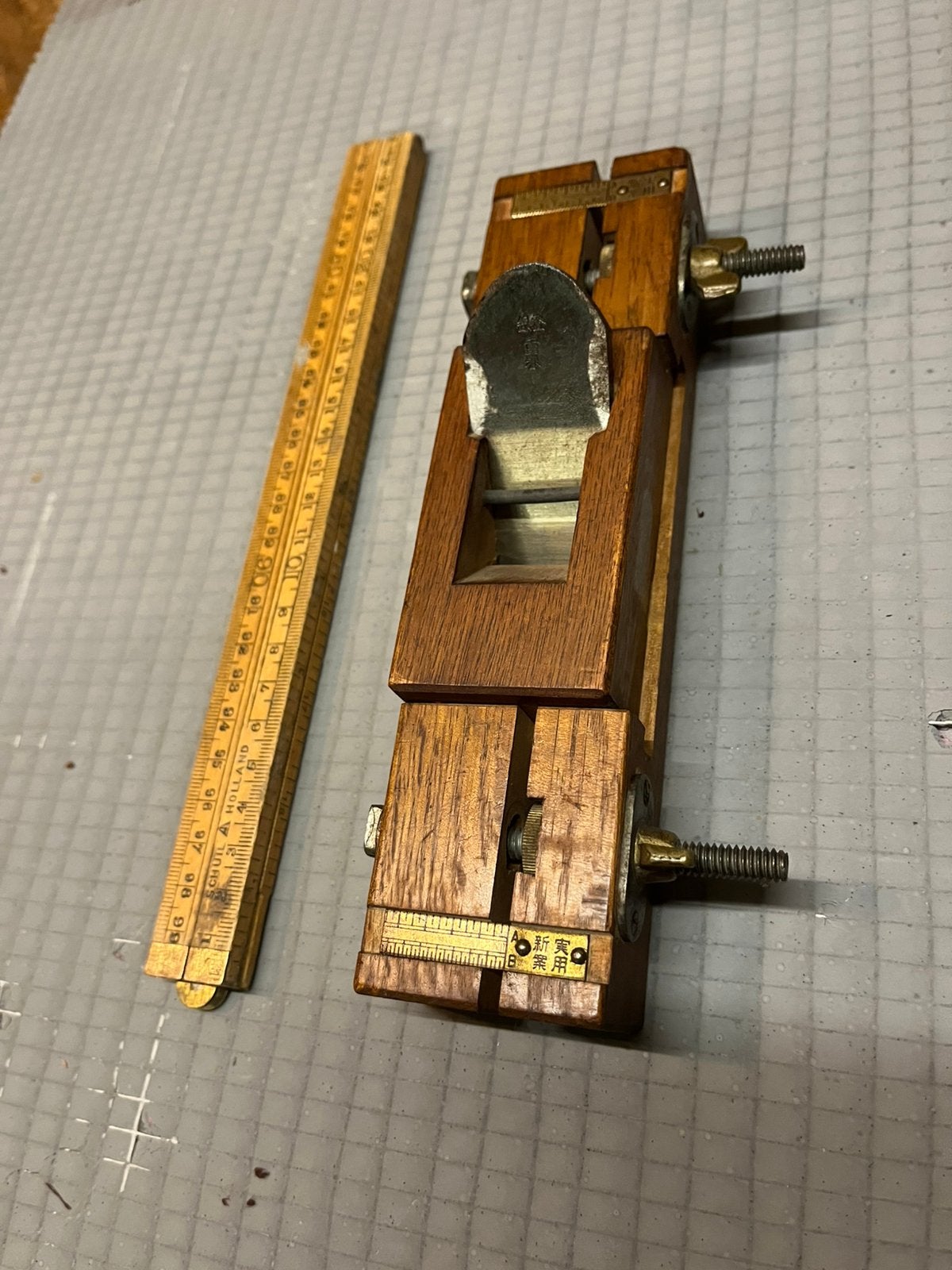 Japanse Kirimen Kanna 切面鉋 – verstelbare schaaf – 32mm, Verzenden, Zo goed als nieuw