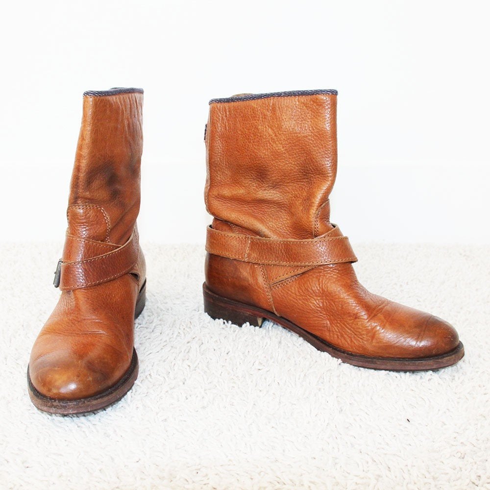 Mooie Leren Tommy Hilfiger Laarsjes -s13 (Maat 38) € 95,-, Bruin, Lage of Enkellaarzen, Ophalen of Verzenden, Zo goed als nieuw