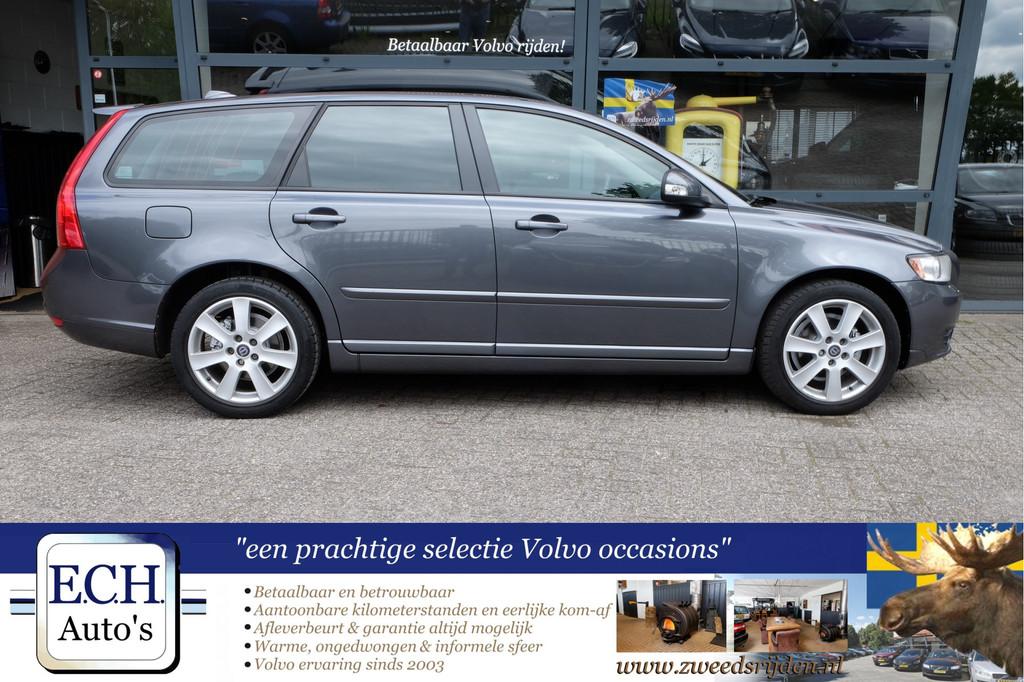 Volvo V50 2.0 145 pk Limited Edition, Leer Dealer-onderhoude, Auto's, Volvo, Gebruikt, 4 cilinders, Met garantie (alle), Automatische klimaatregeling