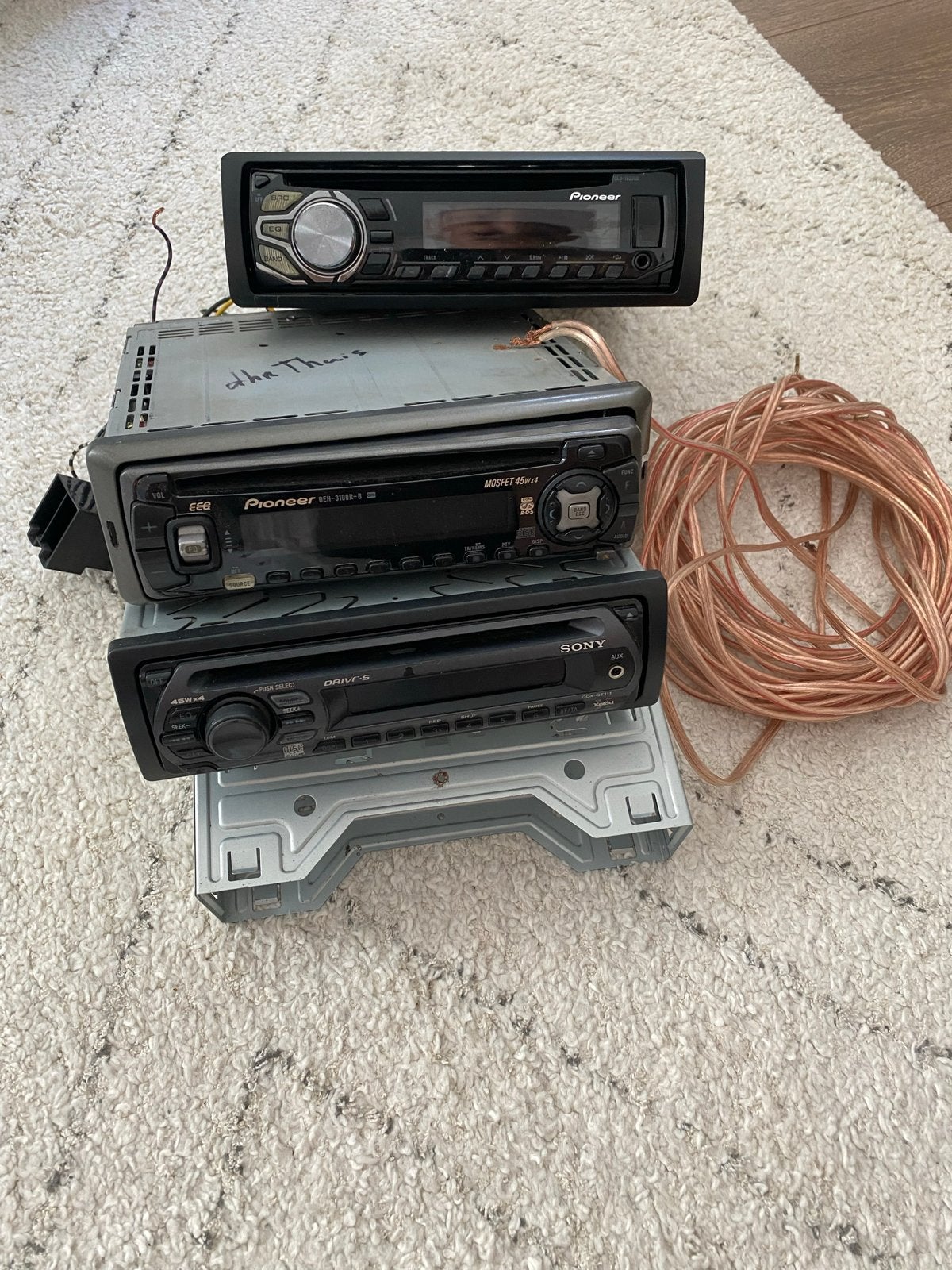 Pioneer en Sony autoradio's met CD-speler, Ophalen, Gebruikt