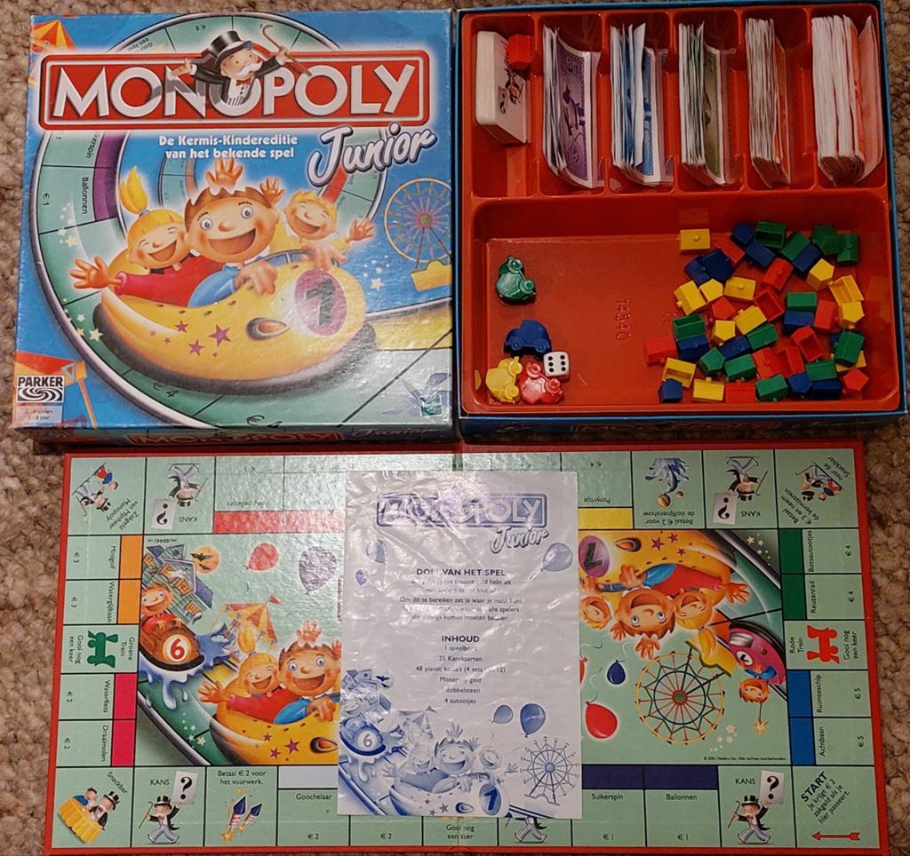 Monopoly Junior: De Kermis-Kindereditie, Hobby en Vrije tijd, Gezelschapsspellen | Bordspellen, Een of twee spelers, Ophalen of Verzenden