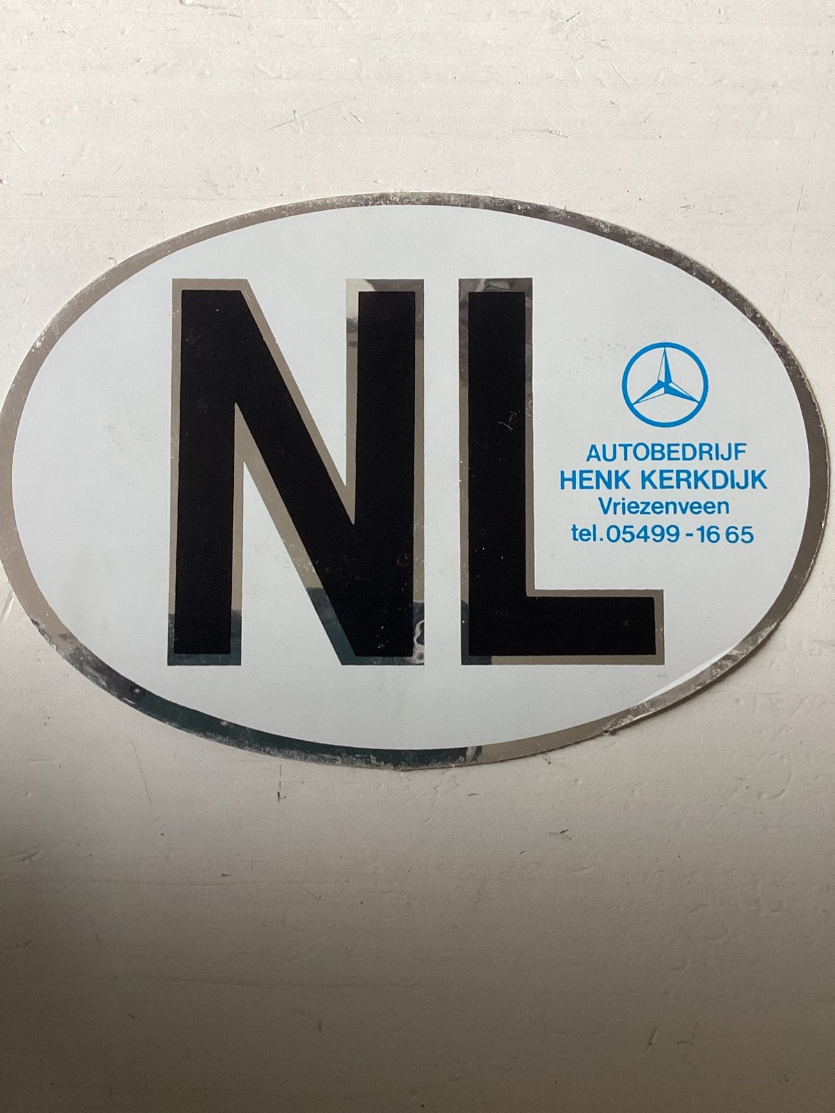Sticker Autobedrijf Kerkdijk Vriezenveen (Mercedes/NL), Auto diversen, Autostickers, Verzenden