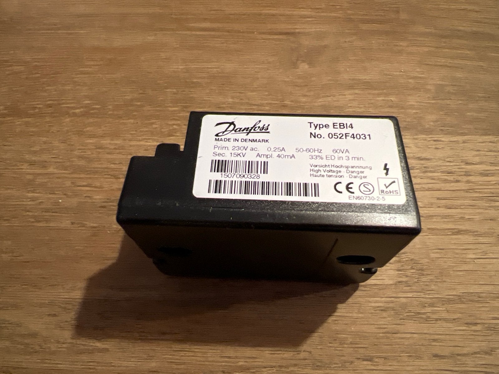Danfoss Type EB14 Ontstekingstransformator 052F4031, Ophalen of Verzenden, Nieuw